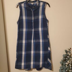 Max Studio Plaid Sleeveless Dress